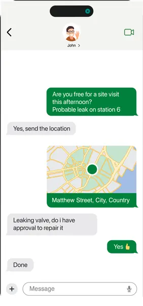 Deligation Text Screen